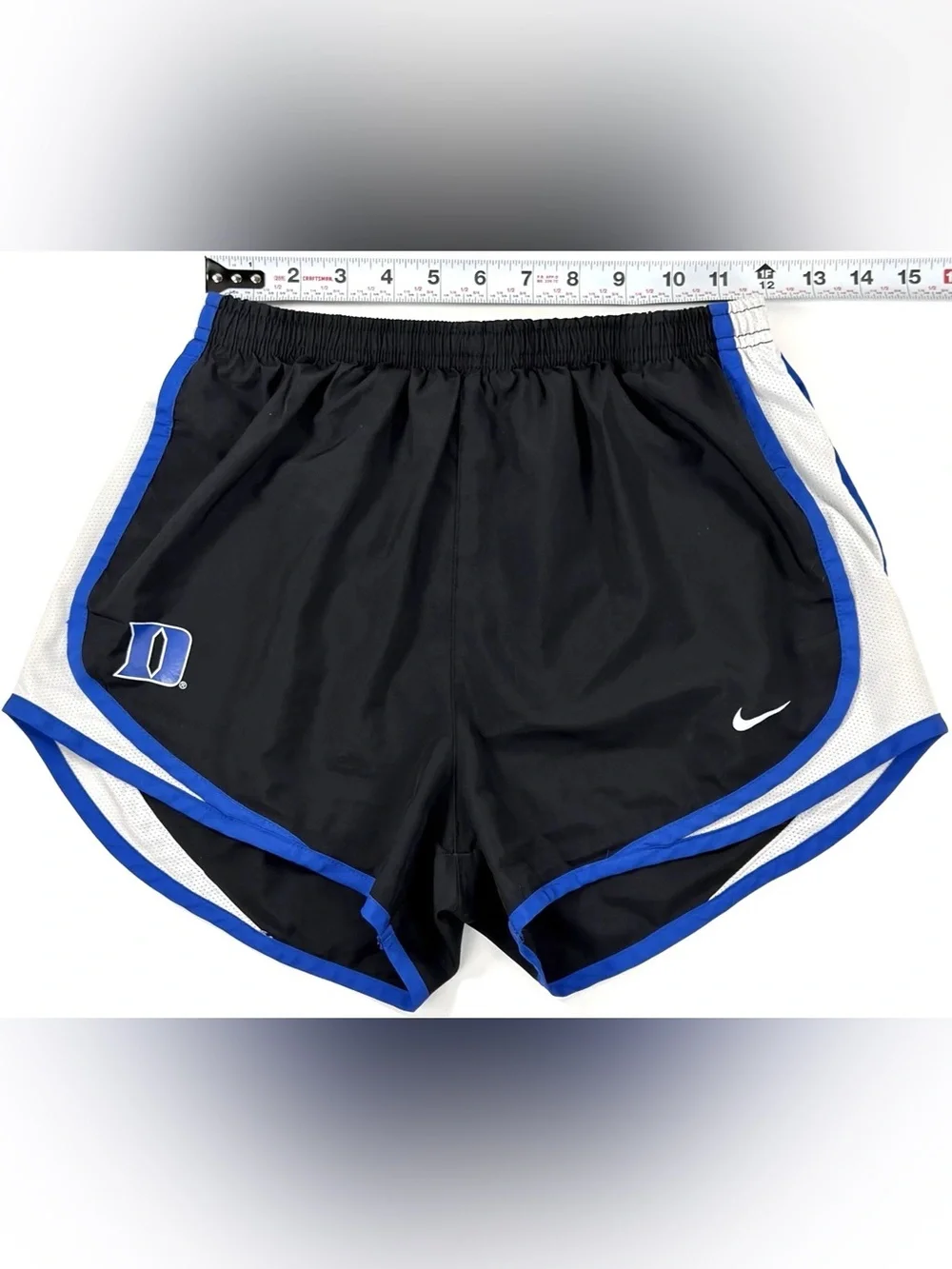 Nike Duke Blue Devils Tempo Running Shorts Womens S Black Royal Blue DriFIT NCAA